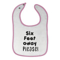 Cloth Bibs for Babies 6 Feet Away Please Social Distancing Quarantine Cotton