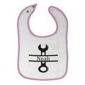 Cloth Bibs for Babies Personalized Name Wrench Tool Car Mechanic Cotton