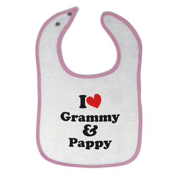 Cloth Bibs for Babies I Love My Grammy and Pappy Grandparents Baby Accessories