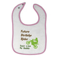 Cloth Bibs for Babies Future Dirt Bike Rider Just like My Daddy Riding Cotton