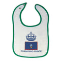 Baby Boy Bibs Guam, Chamorro Prince Crown Countries Burp Cloths Contrast Trim