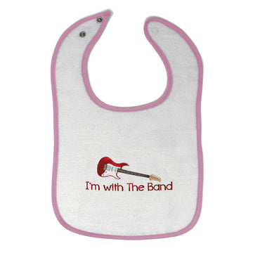 Cloth Bibs for Babies I'M with The Band Music and Music Intrument Guitar Cotton