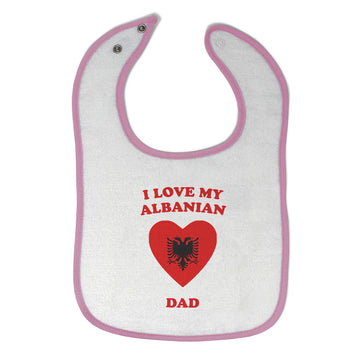 Cloth Bibs for Babies I Love My Albanian Dad Countries Baby Accessories Cotton