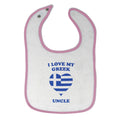 Cloth Bibs for Babies I Love My Greek Uncle Countries Baby Accessories Cotton