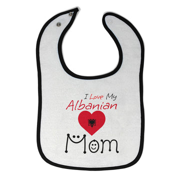 Cloth Bibs for Babies I Love My Albanian Mom Baby Accessories Burp Cloths Cotton