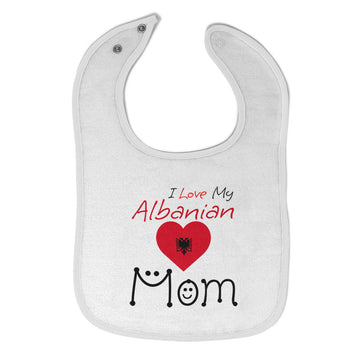 Cloth Bibs for Babies I Love My Albanian Mom Baby Accessories Burp Cloths Cotton