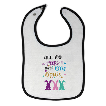 Cloth Bibs for Babies All My Peeps Wear Big Bows Baby Accessories Cotton