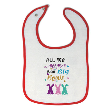 Cloth Bibs for Babies All My Peeps Wear Big Bows Baby Accessories Cotton