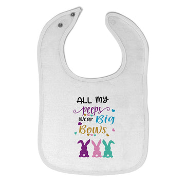 Cloth Bibs for Babies All My Peeps Wear Big Bows Baby Accessories Cotton