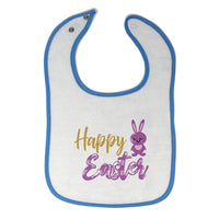 Cloth Bibs for Babies Happy Easter Purple Baby Accessories Burp Cloths Cotton - Cute Rascals