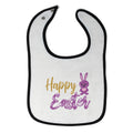 Cloth Bibs for Babies Happy Easter Purple Baby Accessories Burp Cloths Cotton