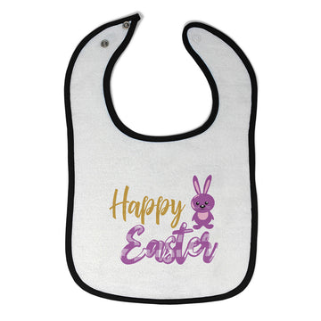 Cloth Bibs for Babies Happy Easter Purple Baby Accessories Burp Cloths Cotton