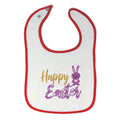 Cloth Bibs for Babies Happy Easter Purple Baby Accessories Burp Cloths Cotton