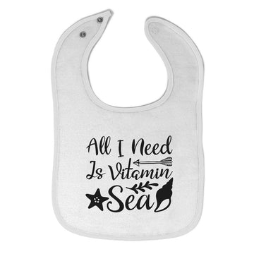 Cloth Bibs for Babies All I Need Is Vitamin Sea Baby Accessories Cotton