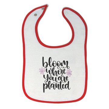 Cloth Bibs for Babies Bloom Where You Are Planted Baby Accessories Cotton