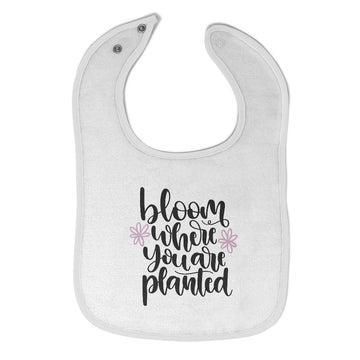 Cloth Bibs for Babies Bloom Where You Are Planted Baby Accessories Cotton