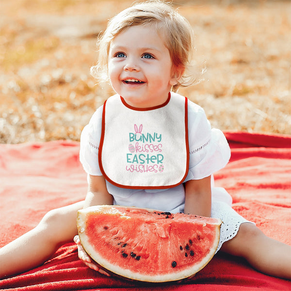 Cloth Bibs for Babies Bunny Kisses & Easter Wishes Color Baby Accessories Cotton - Cute Rascals