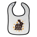 Cloth Bibs for Babies Follow The Bunny He Has Chocolate Baby Accessories Cotton