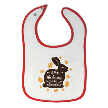 Cloth Bibs for Babies Follow The Bunny He Has Chocolate Baby Accessories Cotton