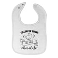 Cloth Bibs for Babies Follow The Bunny He Has Chocolate Baby Accessories Cotton