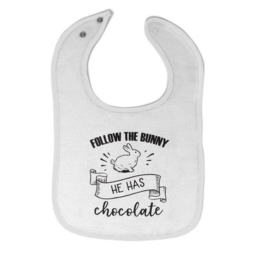 Cloth Bibs for Babies Follow The Bunny He Has Chocolate Baby Accessories Cotton