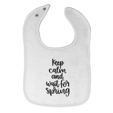 Cloth Bibs for Babies Keep Calm and Wait for Spring Baby Accessories Cotton