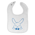 Cloth Bibs for Babies Blue Outlined Bunny Baby Accessories Burp Cloths Cotton