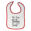 Cloth Bibs for Babies This Way to The Bunny Trail Baby Accessories Cotton