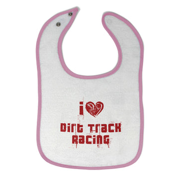 Cloth Bibs for Babies I Love Dirt Track Racing Baby Accessories Cotton