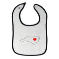 Cloth Bibs for Babies North Carolina Heart Love States Baby Accessories Cotton