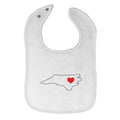 Cloth Bibs for Babies North Carolina Heart Love States Baby Accessories Cotton