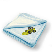 Plush Baby Blanket Wheel Loader A Embroidery Receiving Swaddle Blanket Polyester