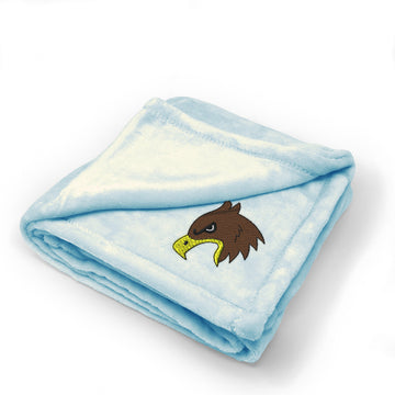 Plush Baby Blanket Animal Hawks Bird Mascot Embroidery Receiving Swaddle Blanket