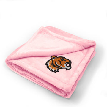 Plush Baby Blanket Animal Tigers Mascot Embroidery Receiving Swaddle Blanket