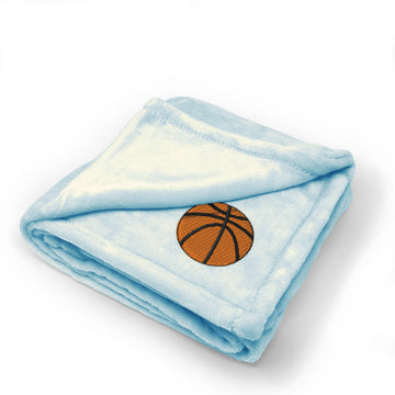 Plush Baby Blanket Sport Basketball Ball D Embroidery Receiving Swaddle Blanket