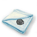 Plush Baby Blanket 8 Ball Embroidery Receiving Swaddle Blanket Polyester