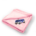 Plush Baby Blanket Paramedic Van Embroidery Receiving Swaddle Blanket Polyester