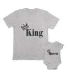 Daddy and Baby Matching Outfits Queen Crown Black - King Crown Ruler Black