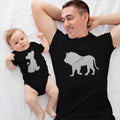 Daddy and Baby Matching Outfits Lion Animal Silhouette Jungle - Cub Baby Lion