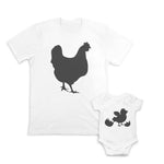 Daddy and Baby Matching Outfits Chicken Hatching Chicks Easter Cotton