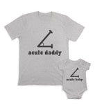 Daddy and Baby Matching Outfits Acute Daddy Angle Geometry Geek - Baby Cotton