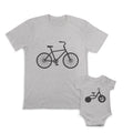 Daddy and Baby Matching Outfits Bicycle Bike Cycle - Balance Bike Bicycle Cotton