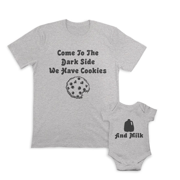 Daddy and Baby Matching Outfits Come Dark Side Cookies Find Milk Jar Cotton