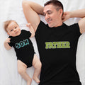 Daddy and Baby Matching Outfits Father Dad Green Daddy - Son Boy Love Cotton