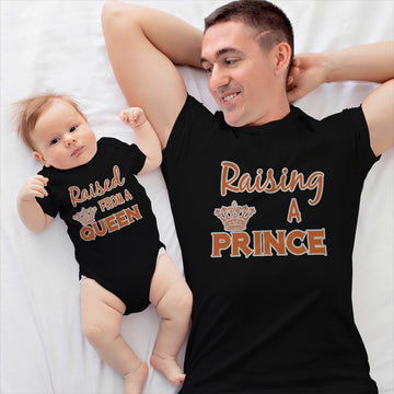 Daddy and Baby Matching Outfits Raising Prince Crown - Raised Queen Cotton