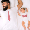 Daddy and Baby Matching Outfits Small Trucks Transportation - Necktie Men Cotton