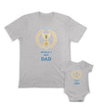 Daddy and Baby Matching Outfits Birthday Certified Worlds Dad Trophy Cotton