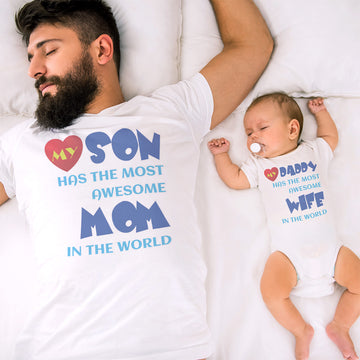 Daddy and Baby Matching Outfits My Son Most Awesome Mom World - Daddy Wife Love