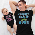 Daddy and Baby Matching Outfits Coolest Dad Ever Beard - Son Ever Bow Heart