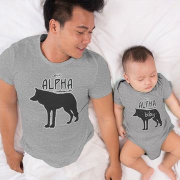 Daddy and Baby Matching Outfits Alpha Stars Wolf - Alpha Baby Stars Wolf Cotton